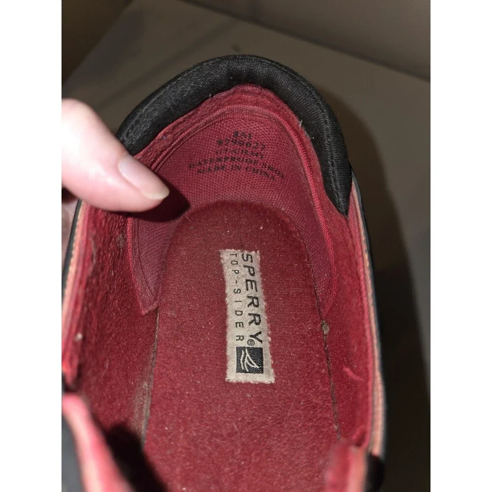 Sperry Top-Sider Womens Size 8 M Red Plaid Waterproof Rubber Rain Shoes Clogs...